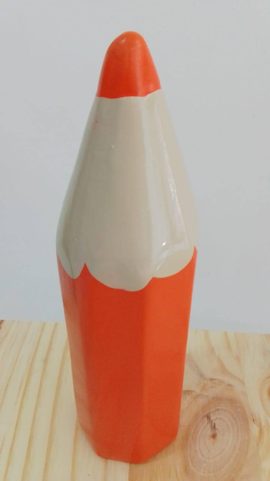 Lápis Porcelana Laranja Aquarela - Boutique festa locações 