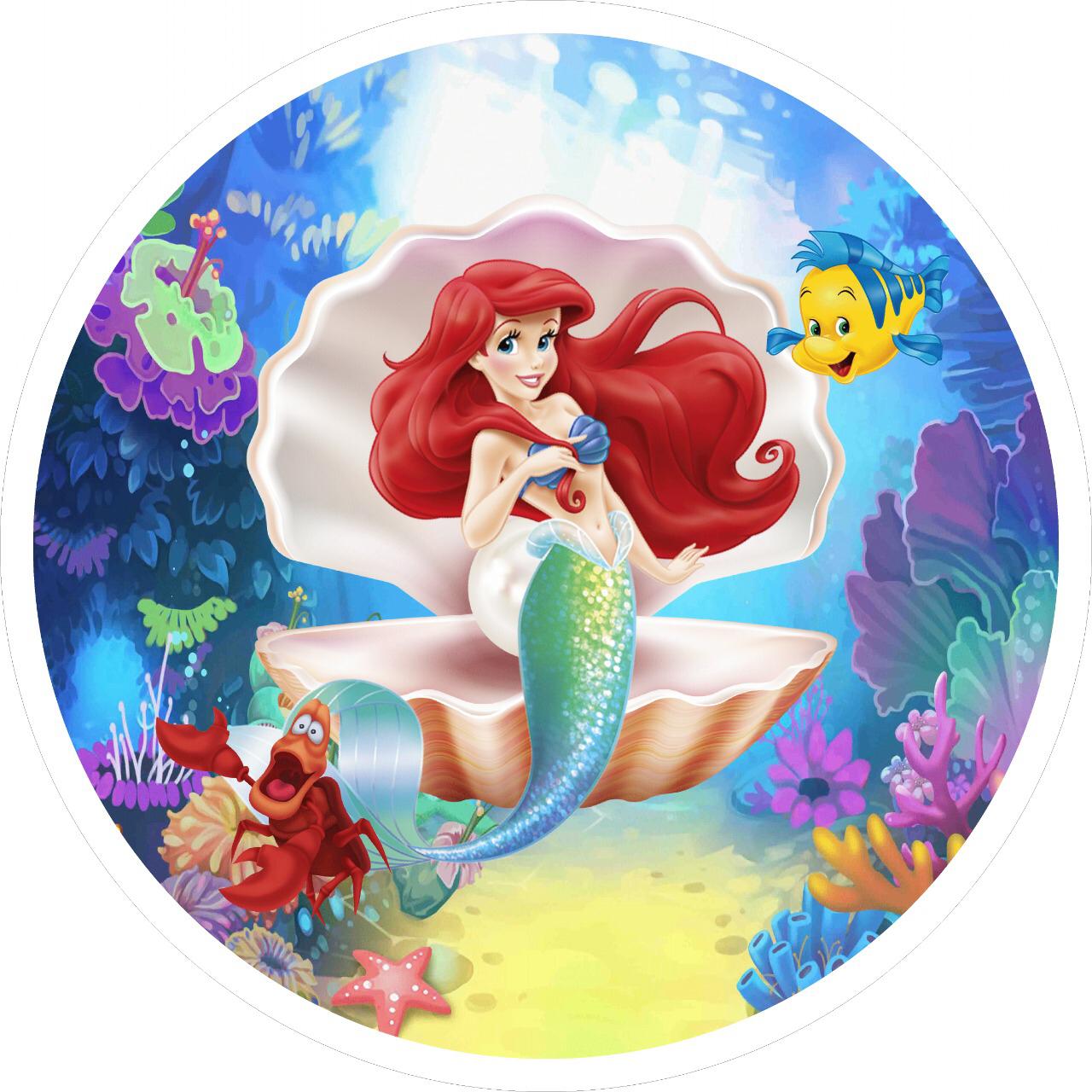 Capa Painel  Ariel Sereia 1,50M - Boutique festa locações 