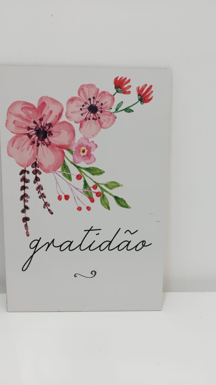 Plaquinha  Gratidão - Boutique festa locações 