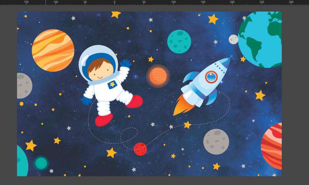 Painel Retangular Astronauta 1 - Boutique festa locações 