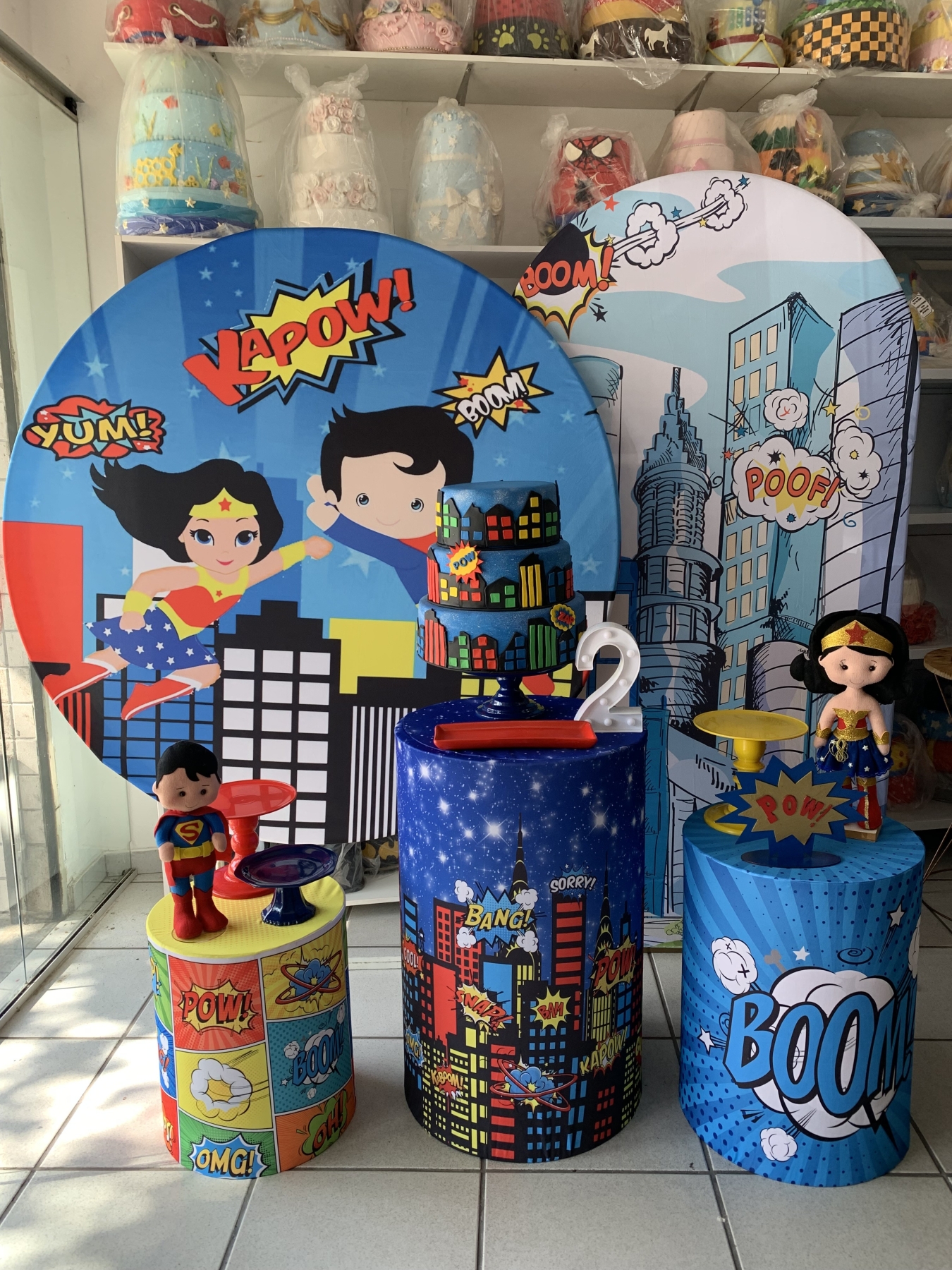 Super Homem E Mulher Maravilha - Boutique festa locações 