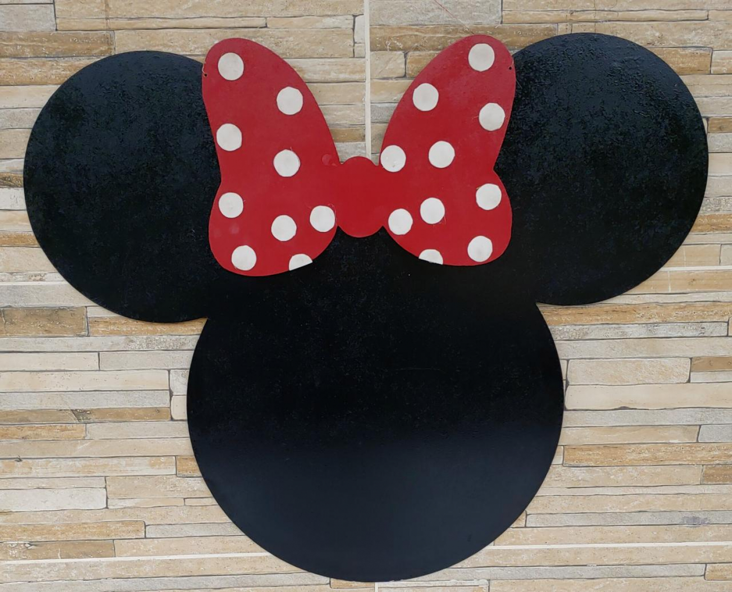 Cabeça Para Painel Minnie C/ Laço Vermelho - Boutique festa locações 