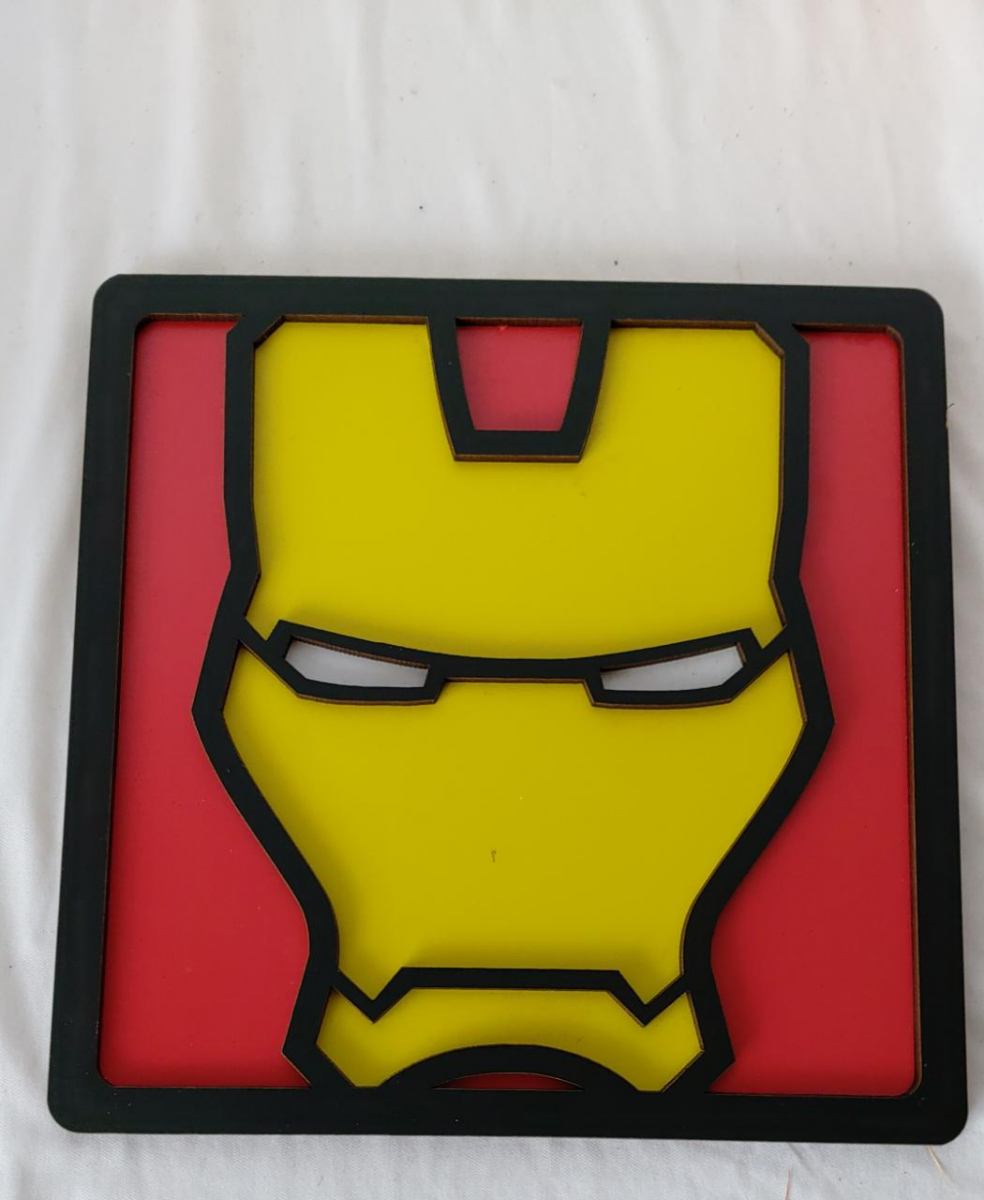 Placa Homem de Ferro Heróis Vingadores - Boutique festa locações 
