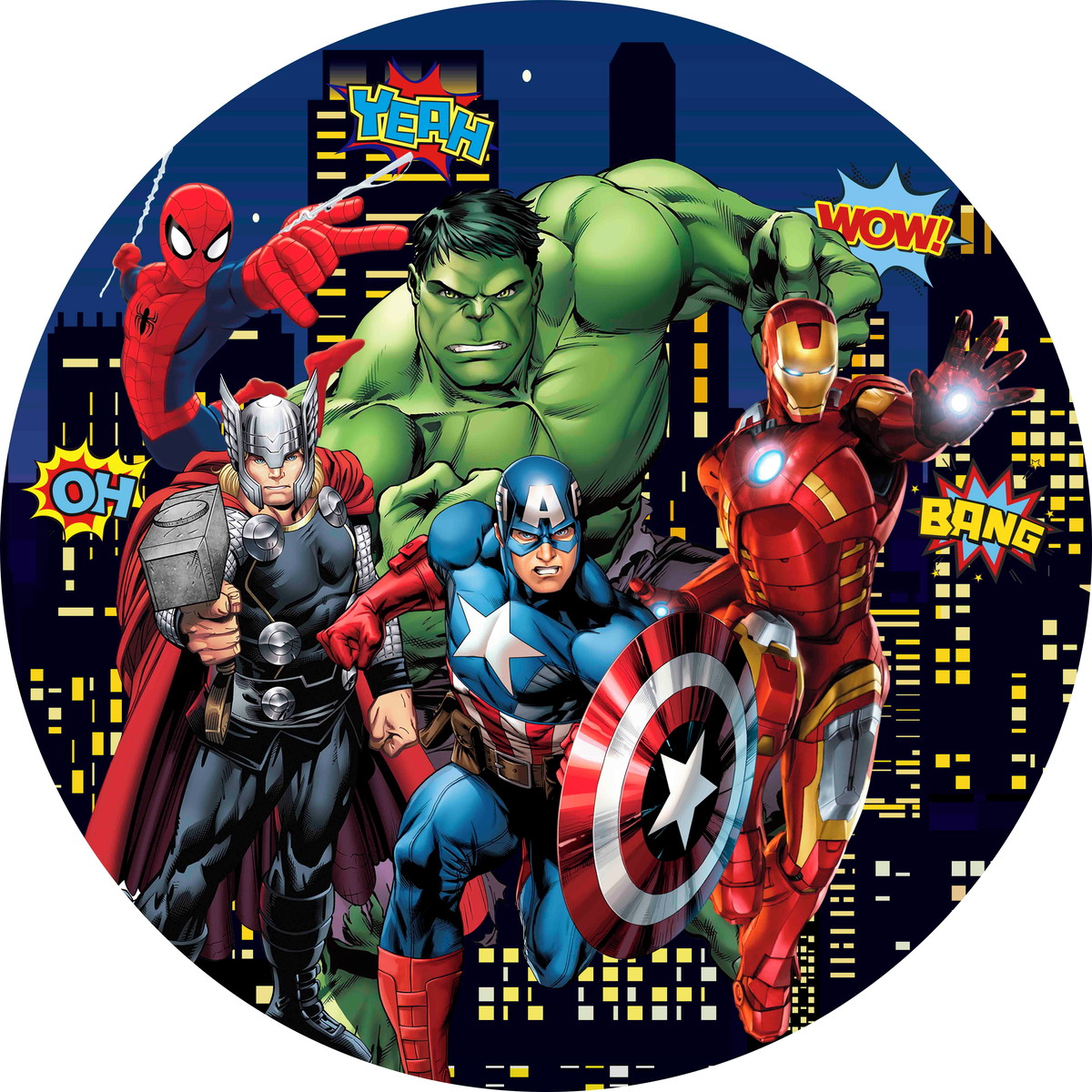 Capa Painel  Vingadores  Heróis 1,50M - Boutique festa locações 