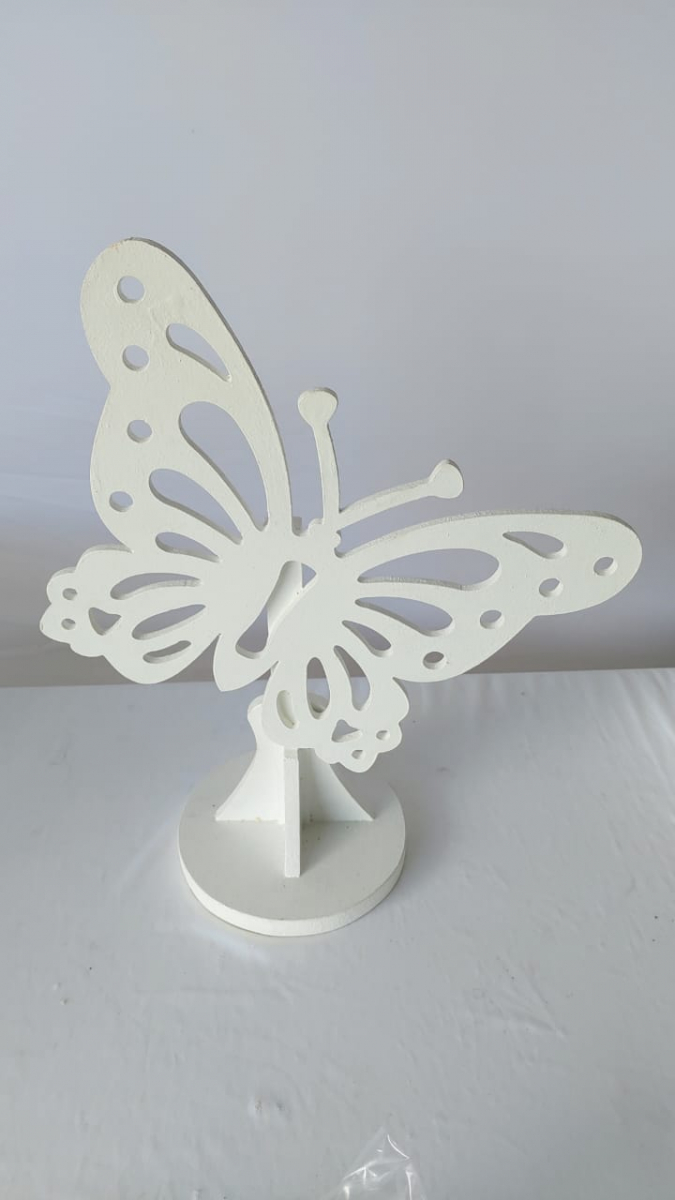 Borboleta Branca Mdf Jardim - Boutique festa locações 