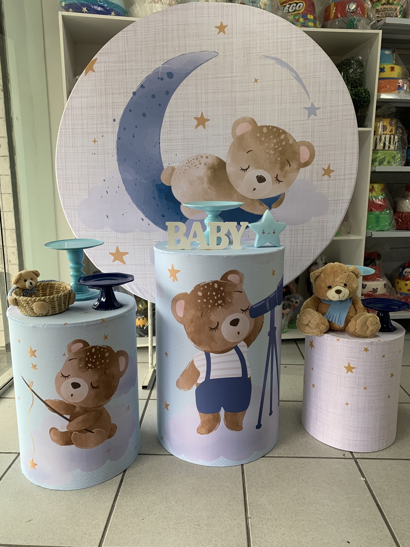 Chá de Bebê Ursinho - Boutique festa locações 