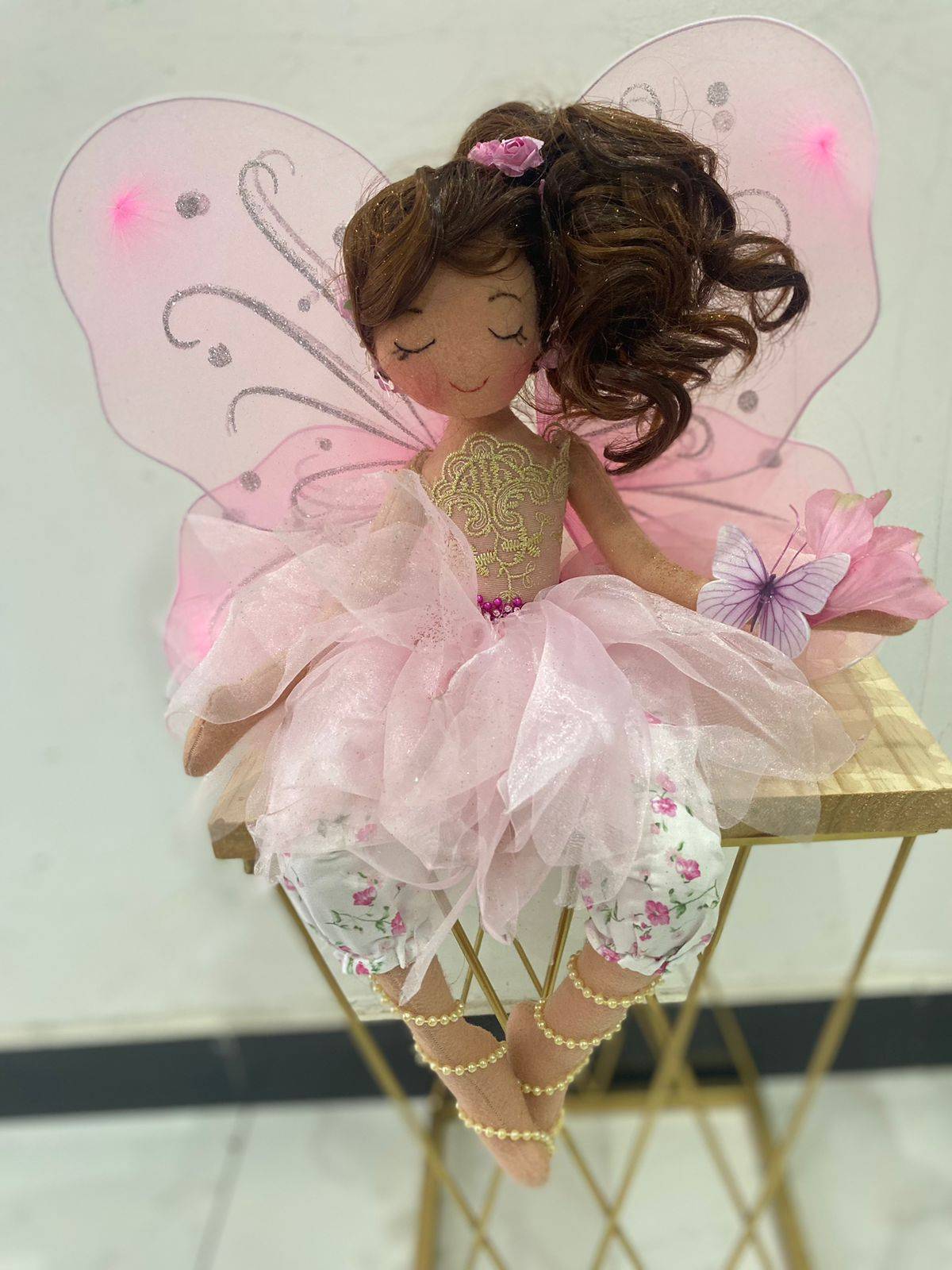 Fada Jardim Rosa - Boutique festa locações 