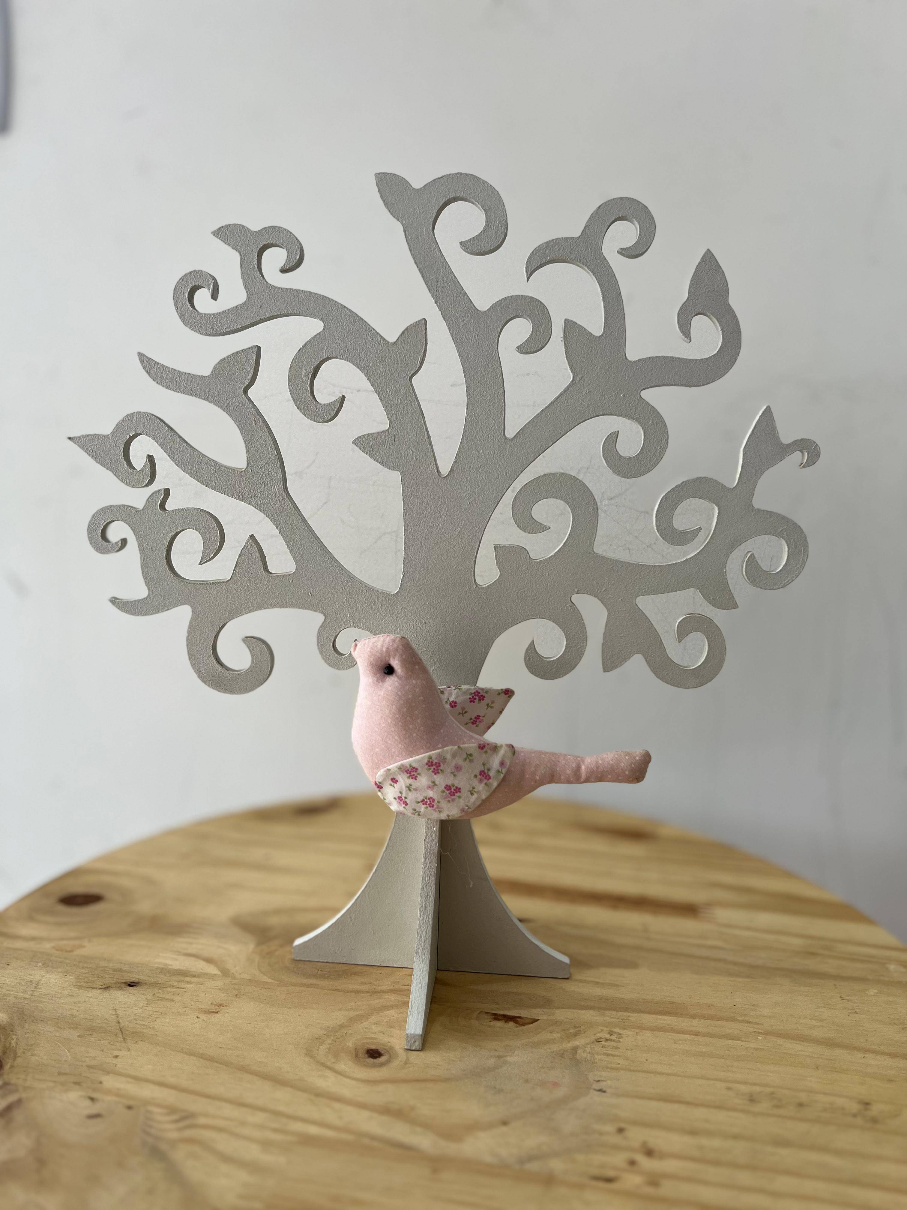 Árvore Mdf C/ Pássaro Jardim - Boutique festa locações 