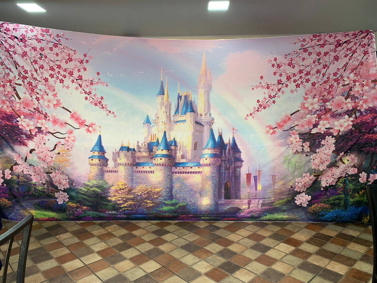 Painel Retangular Castelo/Princesas - Boutique festa locações 
