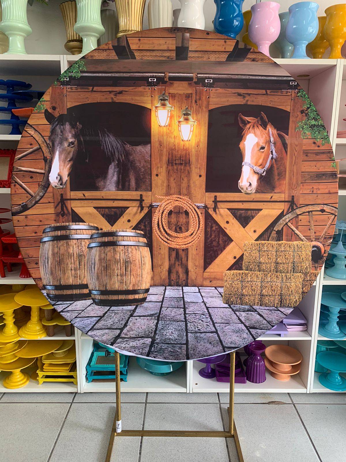 Capa Painel Cavalos - Boutique festa locações 