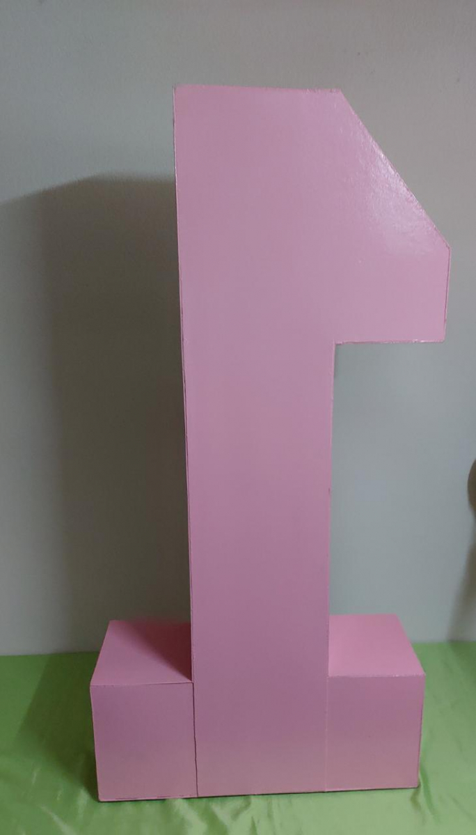 Número  1 Mdf Chão Rosa - Boutique festa locações 