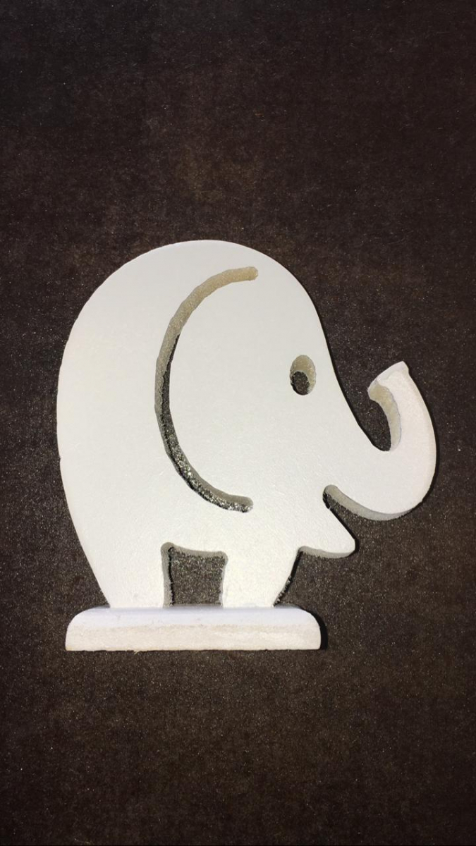 Elefante Mdf P Cinza - Boutique festa locações 