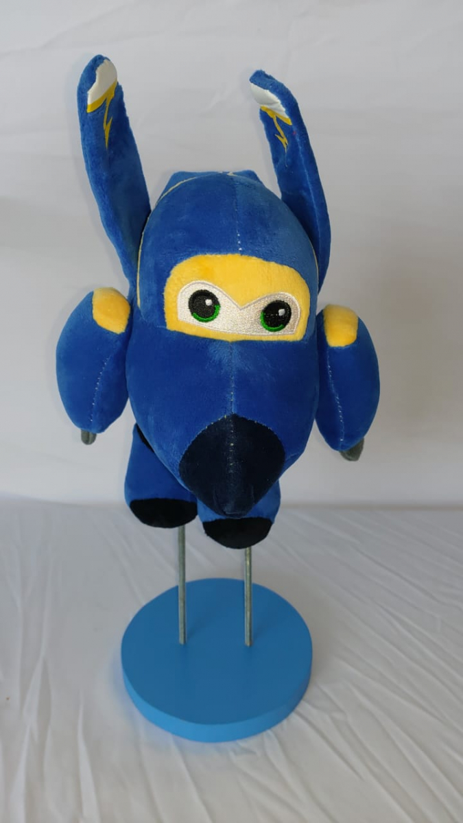 Avião Jerome Azul Super Wings - Boutique festa locações 