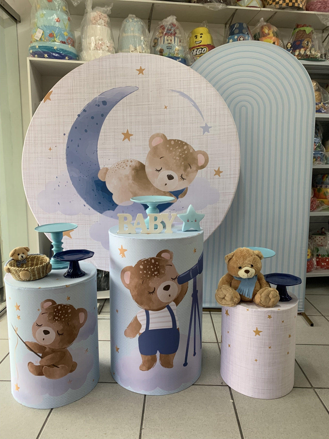Chá de Bebê Ursinho - Boutique festa locações 