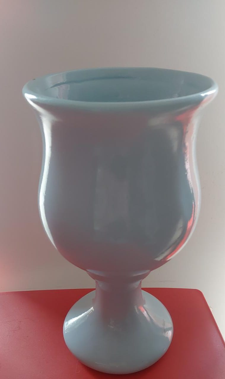 Vaso Azul Candy Porcelana - Boutique festa locações 