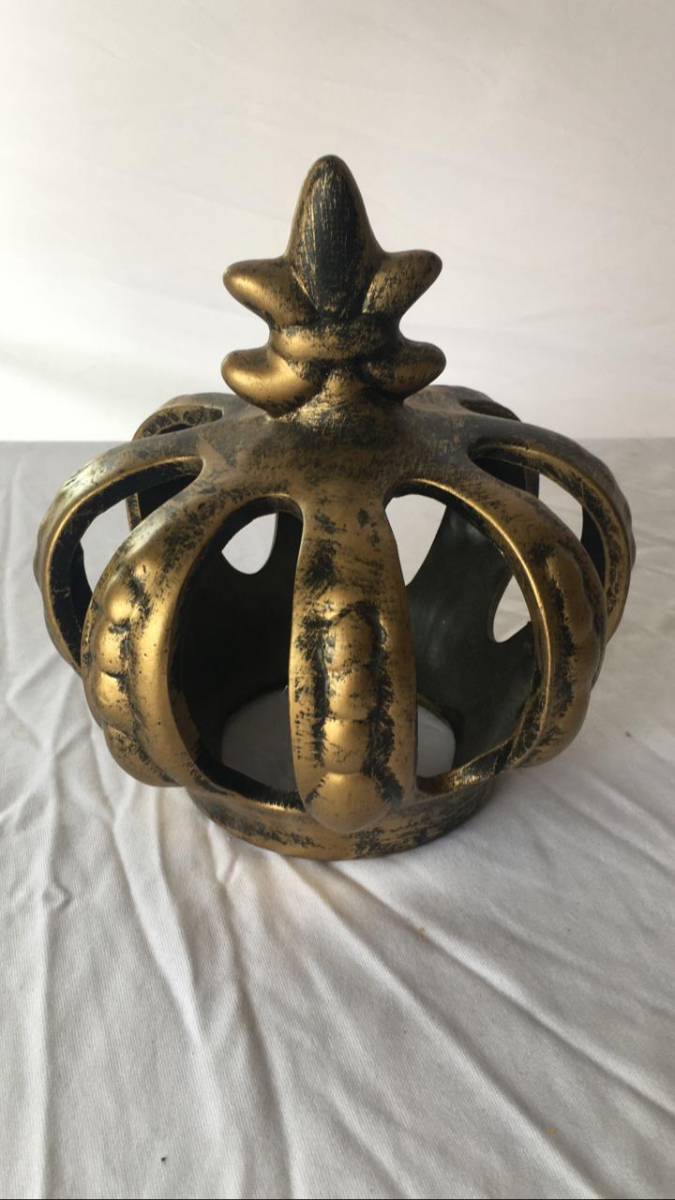 Corroa Porcelana Dourada Com Preto - Boutique festa locações 