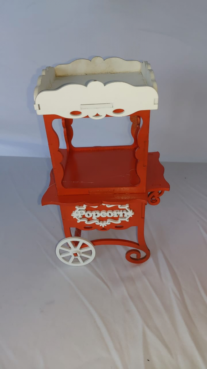 Carrinho de Pipoca Circo Mdf P - Boutique festa locações 