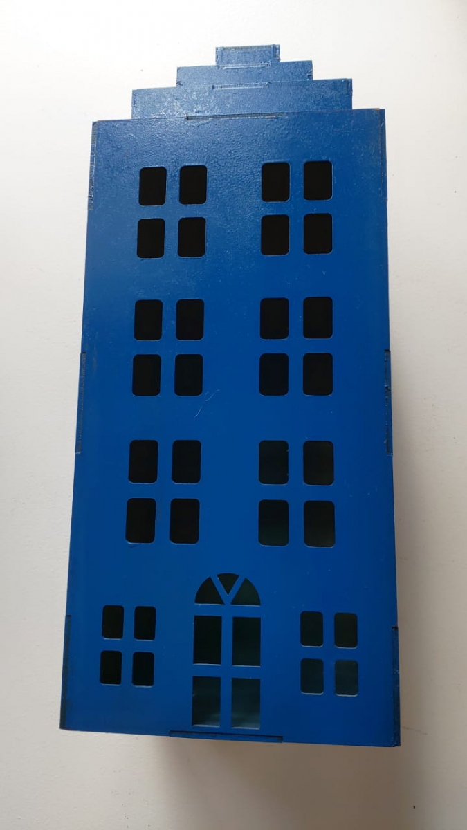 Prédio Mdf Azul Heróis Vingadores - Boutique festa locações 