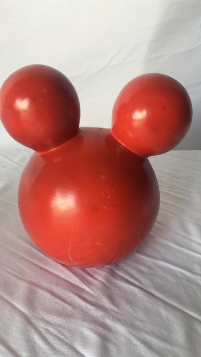 Cabeça Porcelana Mickey Vermelha - Boutique festa locações 
