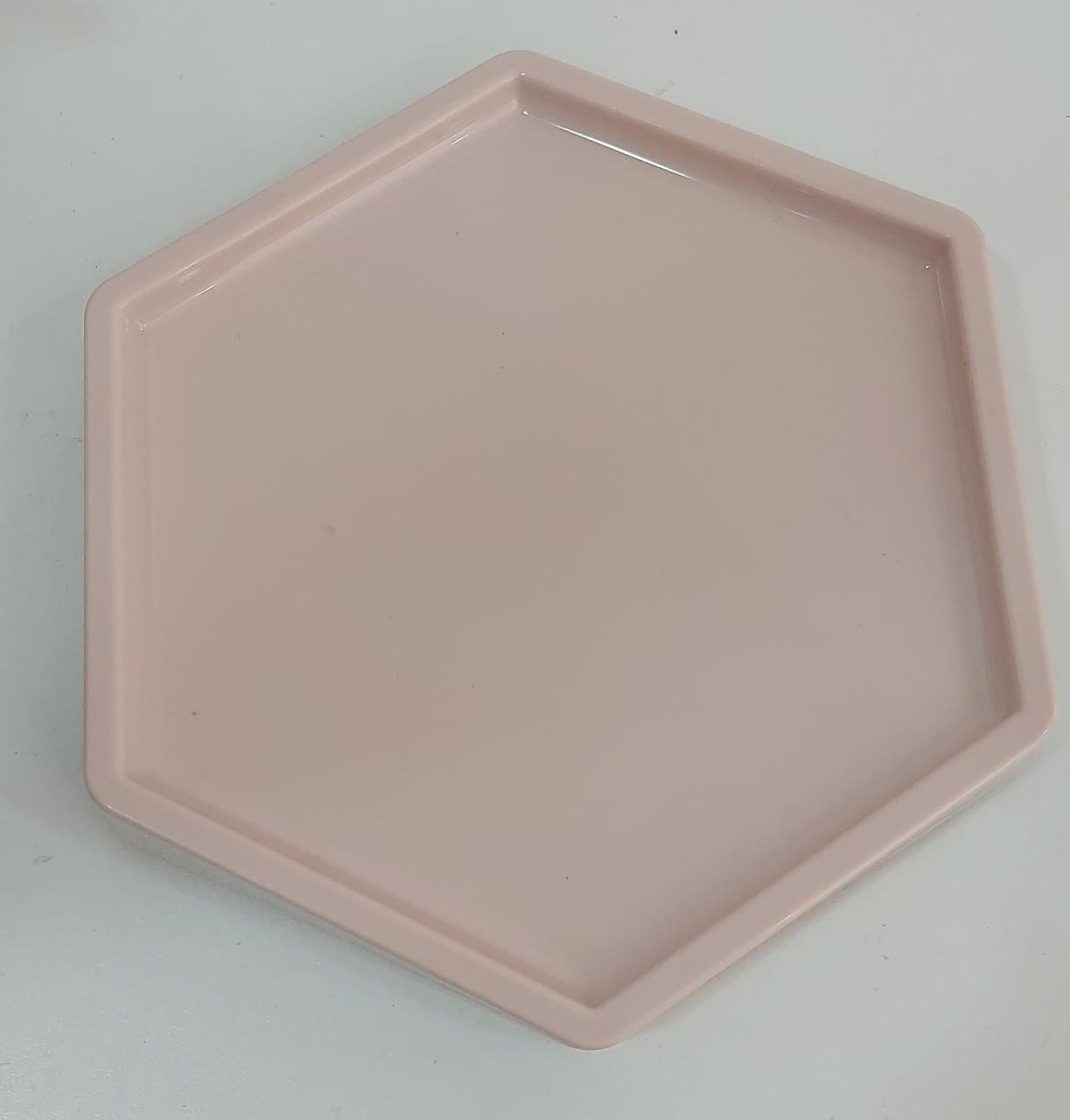 Bandeja Nude Rosado Plástica - Boutique festa locações 