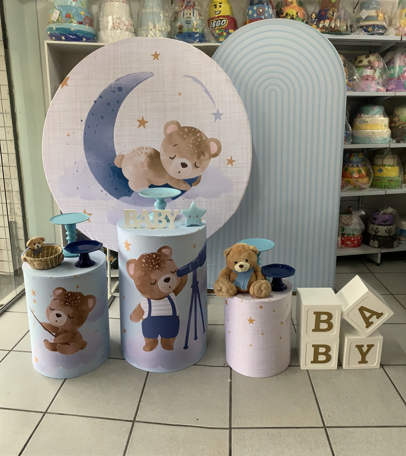 Chá de Bebê Ursinho - Boutique festa locações 