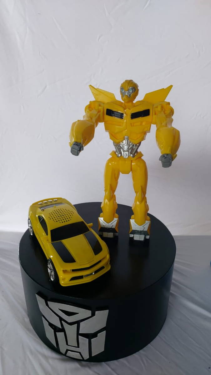 Transformers Amarelo C/ Carro - Boutique festa locações 