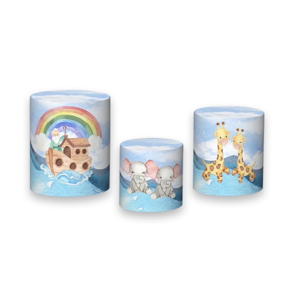 Trio Capa de Cilindro Arca de Noé - Boutique festa locações 
