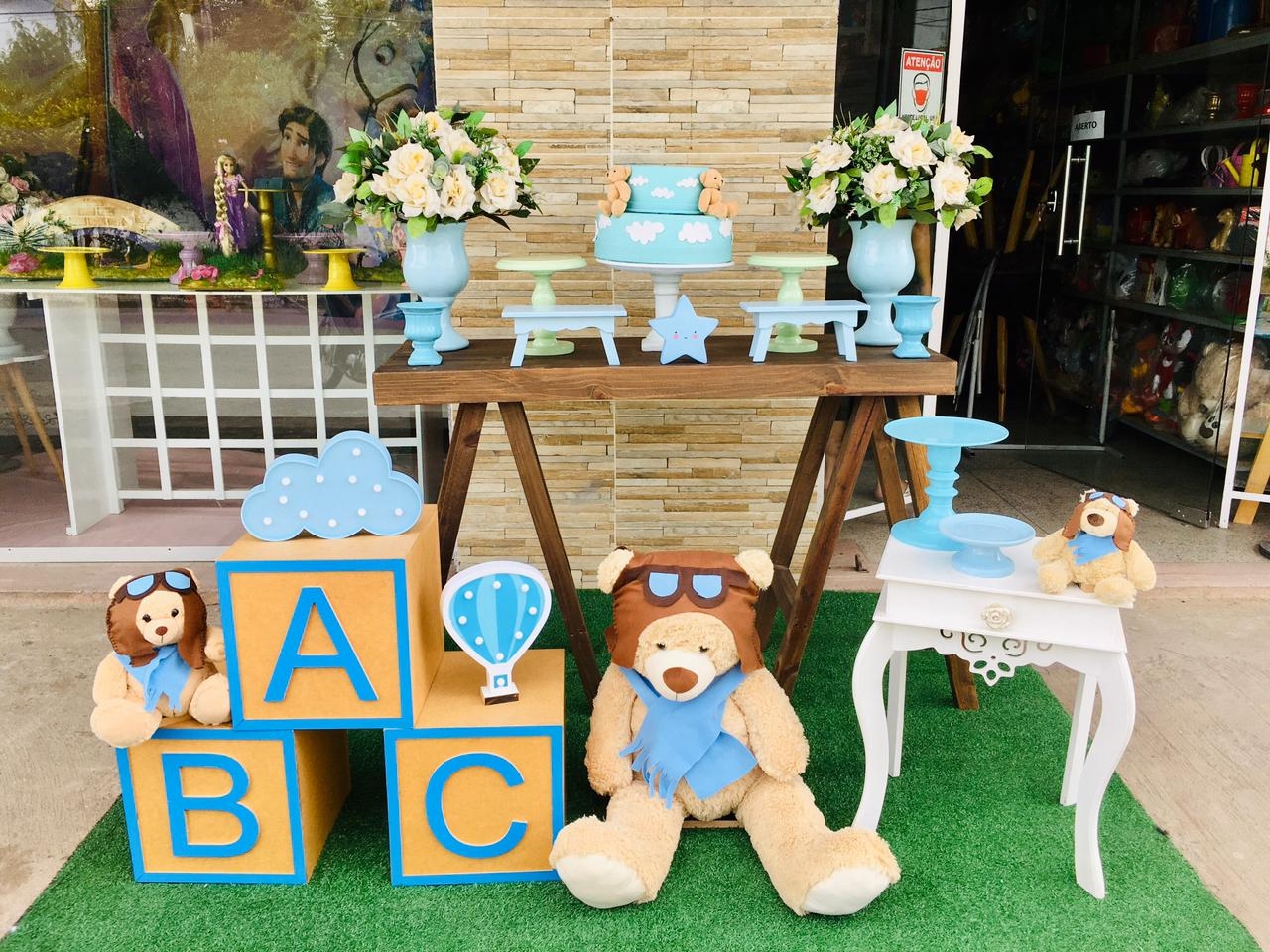 Chá de Bebê / Urso Baloeiro - Boutique festa locações 