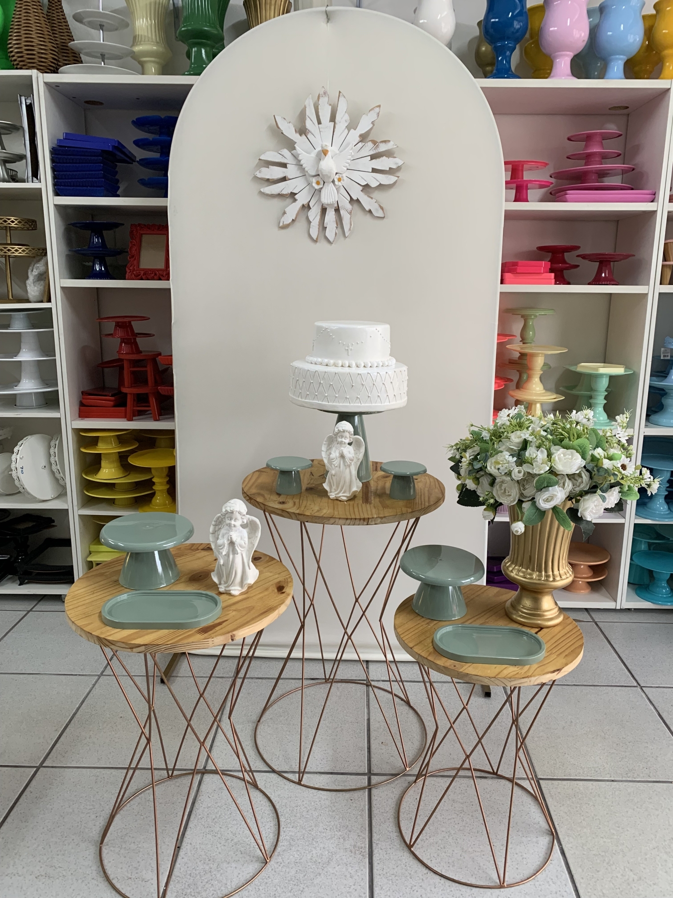 Batizado Verde Eucalipto - Boutique festa locações 
