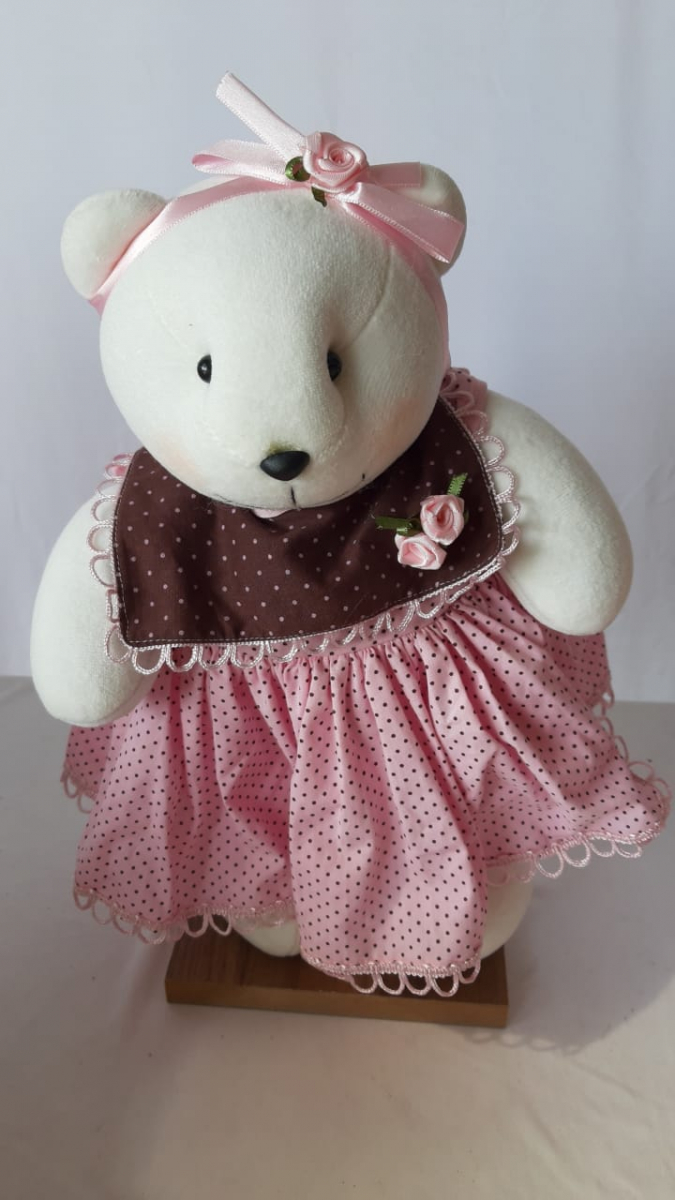Urso Branco Princesa - Boutique festa locações 