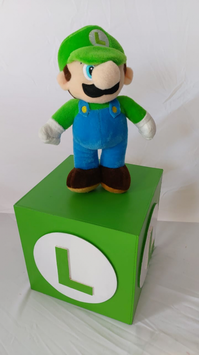 Luigi No Cubo Mario - Boutique festa locações 