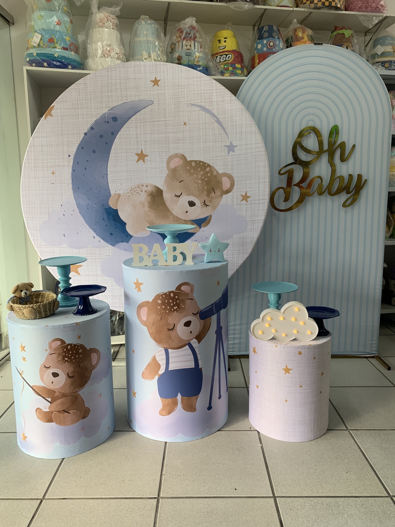 Chá de Bebê Ursinho - Boutique festa locações 