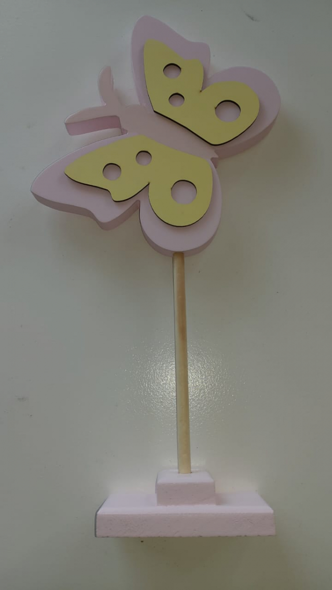 Borboleta Mdf Rosa Jardim - Boutique festa locações 