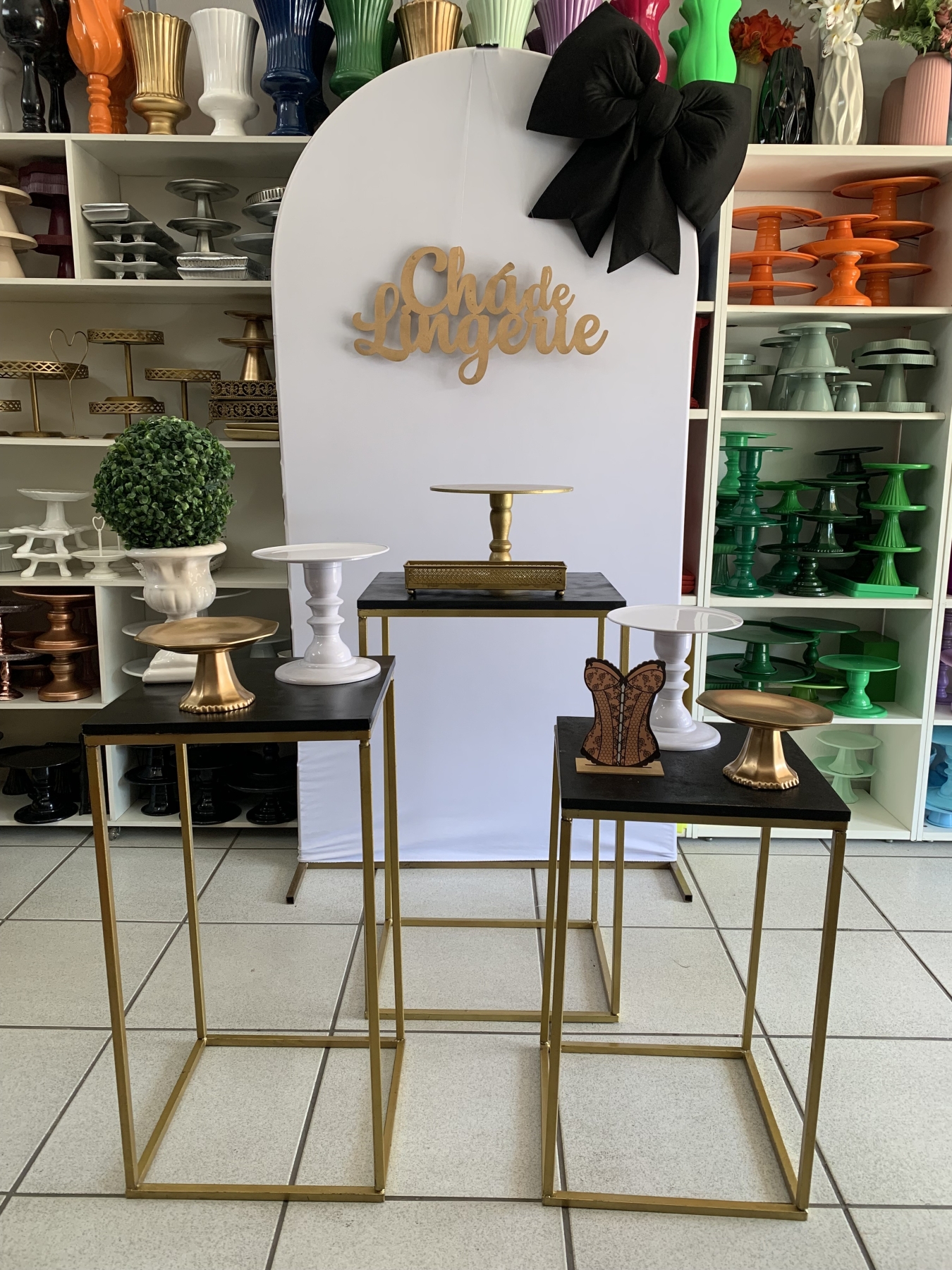 Chá de Lingerie Laço - Boutique festa locações 
