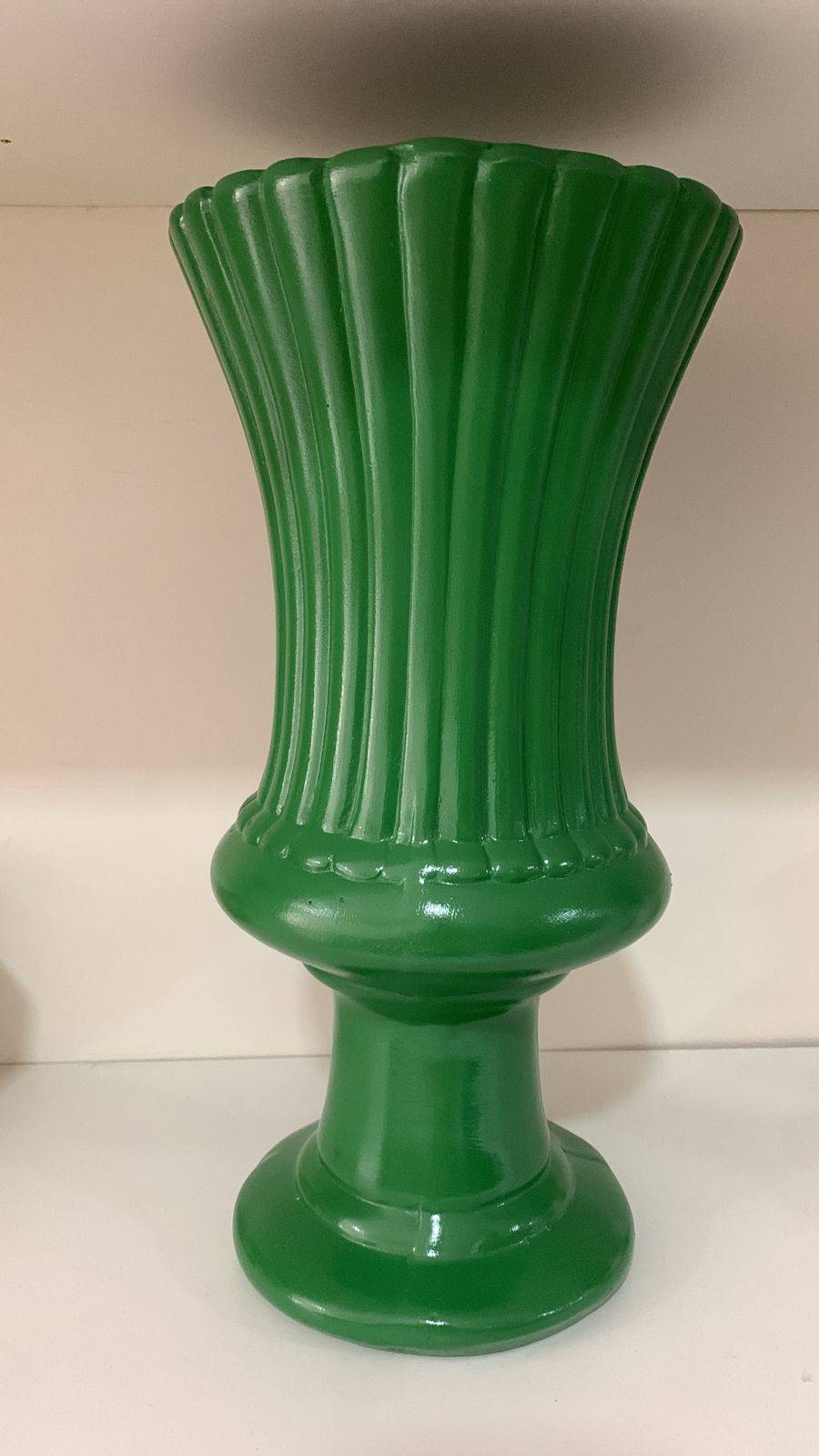 Vaso Verde Bandeira Taça - Boutique festa locações 