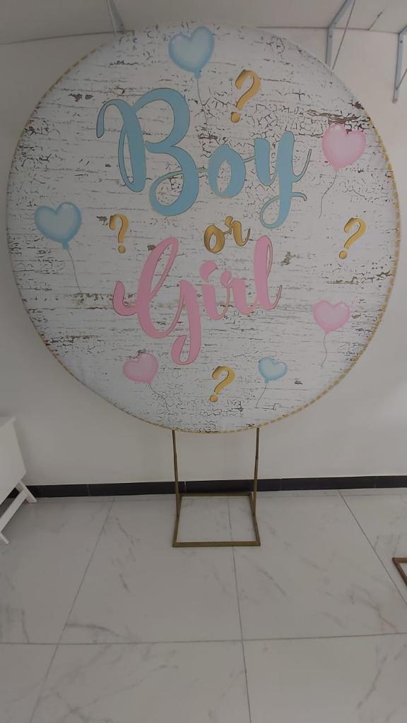 Capa Painel Boy Or Girl Chá Revelação 1,50M - Boutique festa locações 