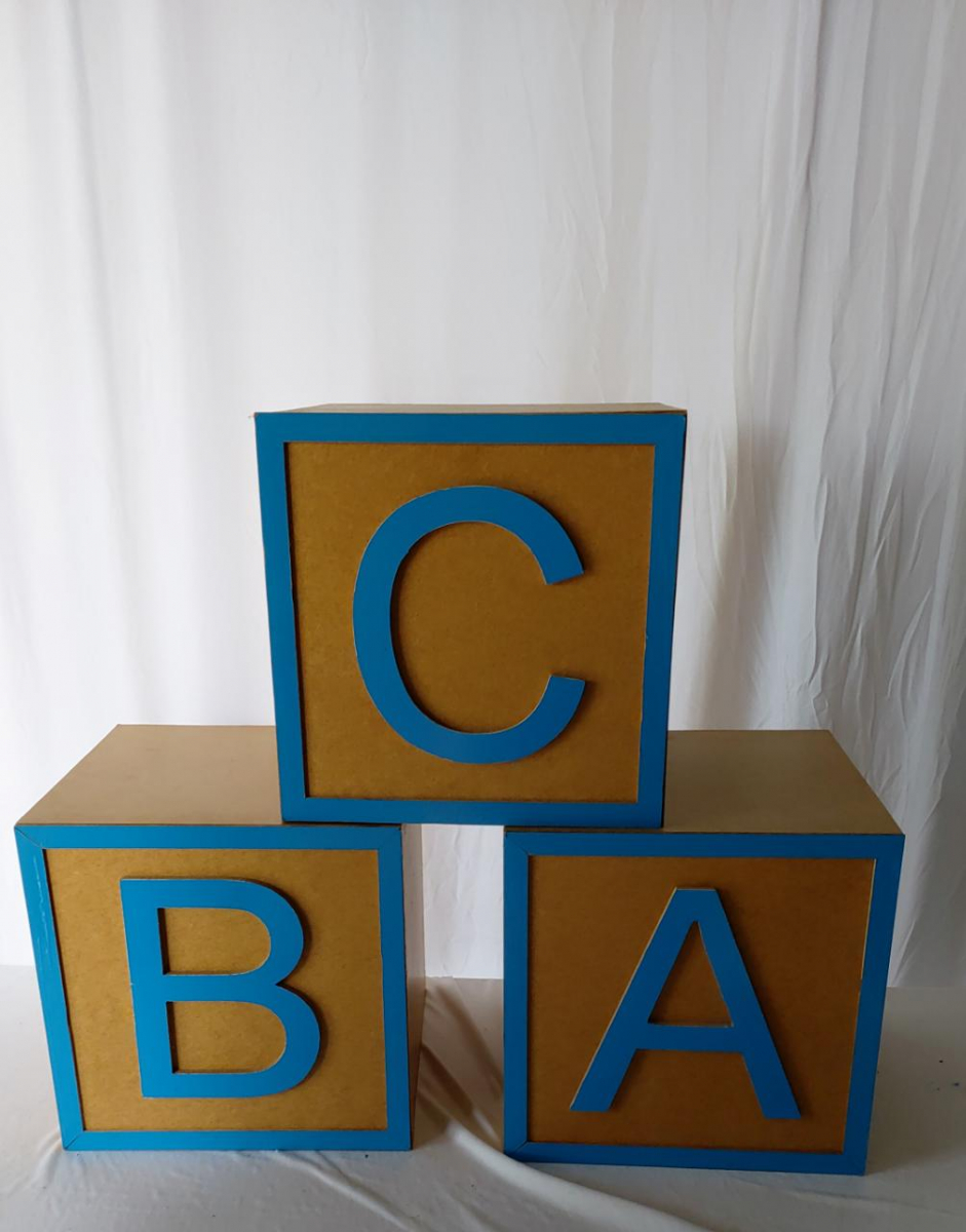 Caixa Cubo Abc - Boutique festa locações 