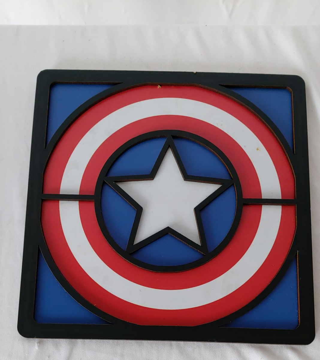 Placa Escudo  Capitão América - Boutique festa locações 