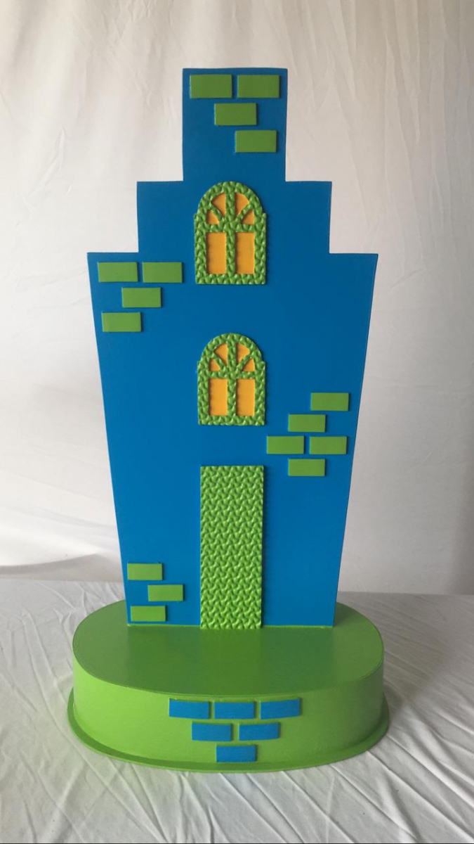 Prédio Azul Com Verde Heróis Vingadores - Boutique festa locações 