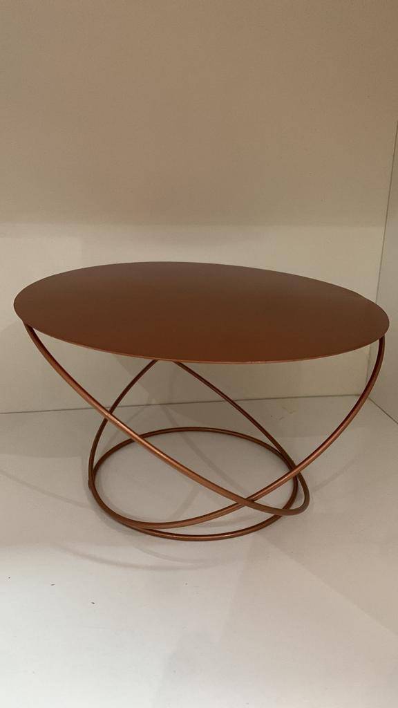 Bandeja Rose Gold  Ferro Aspiral - Boutique festa locações 