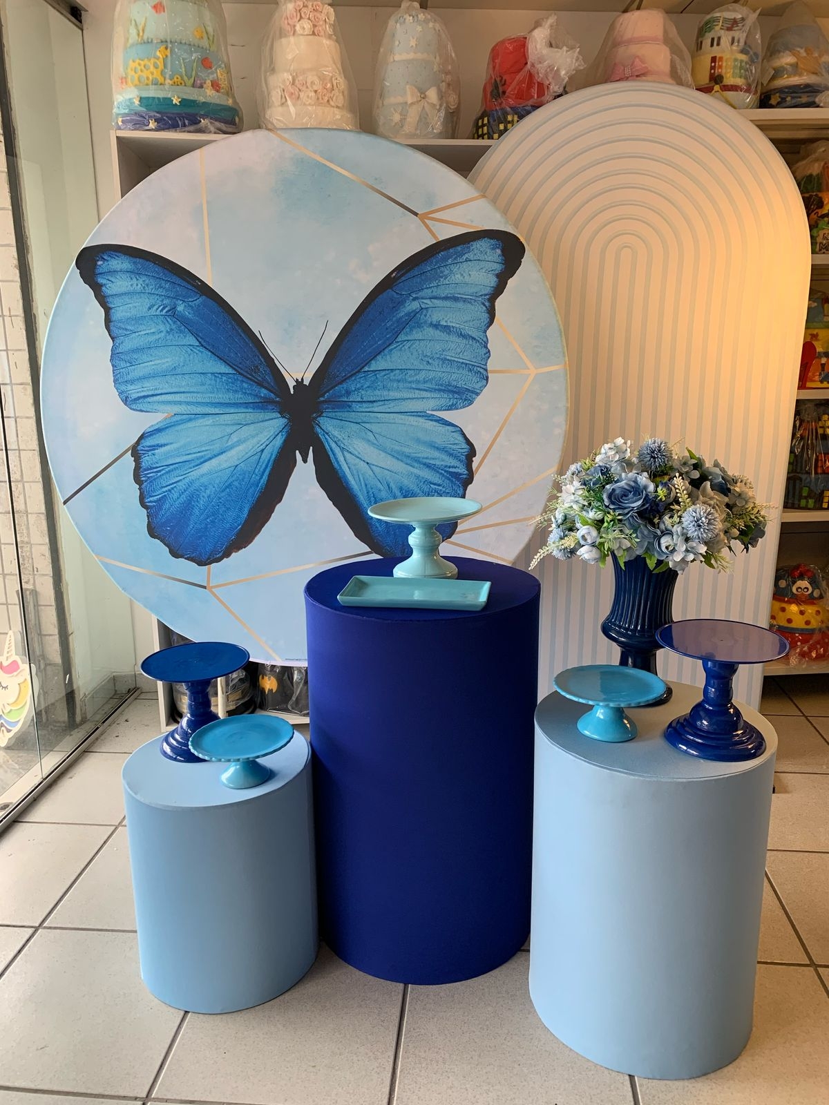 Borboleta Azul - Boutique festa locações 