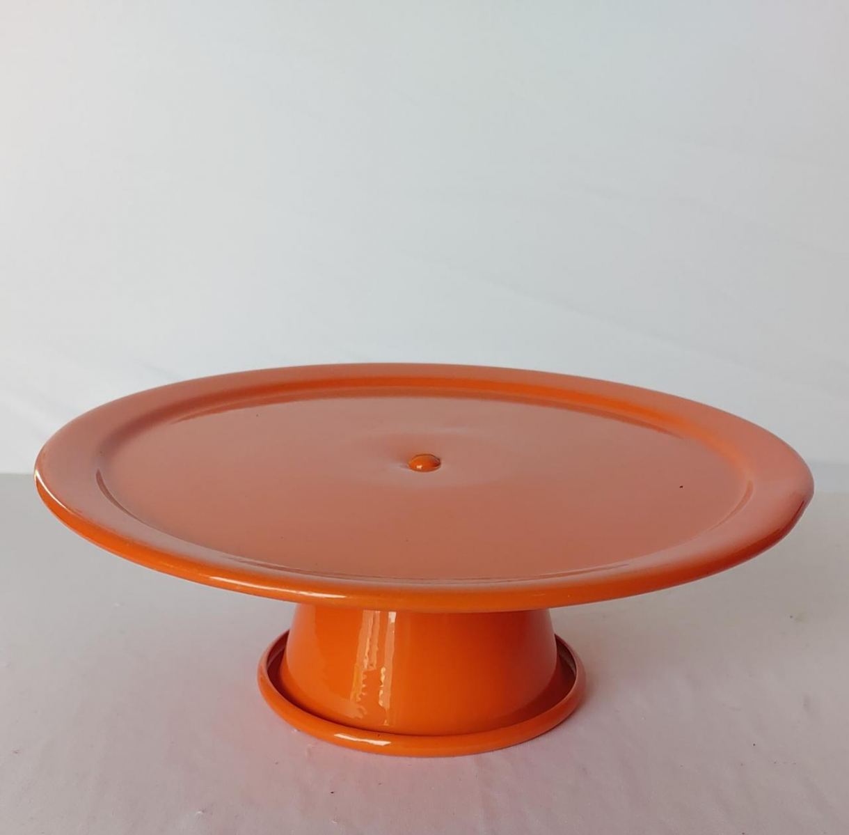 Bandeja Laranja Alumínio Baixa P - Boutique festa locações 