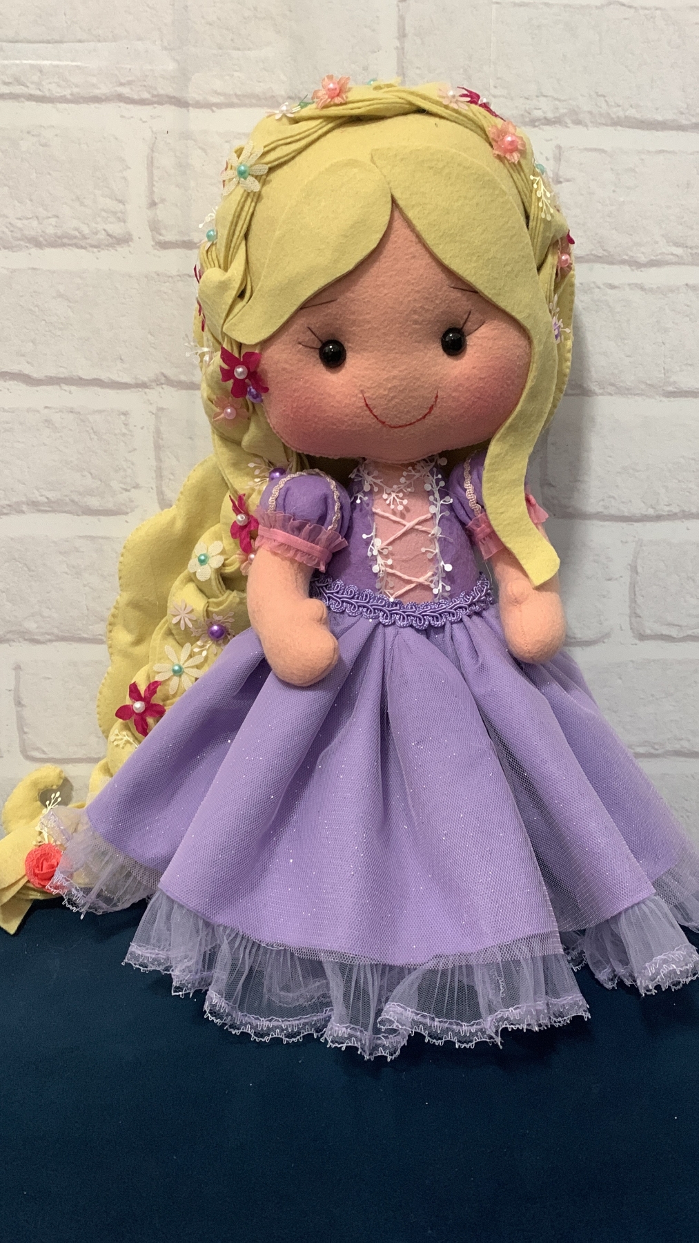 Princesa Rapunzel Feltro - Boutique festa locações 
