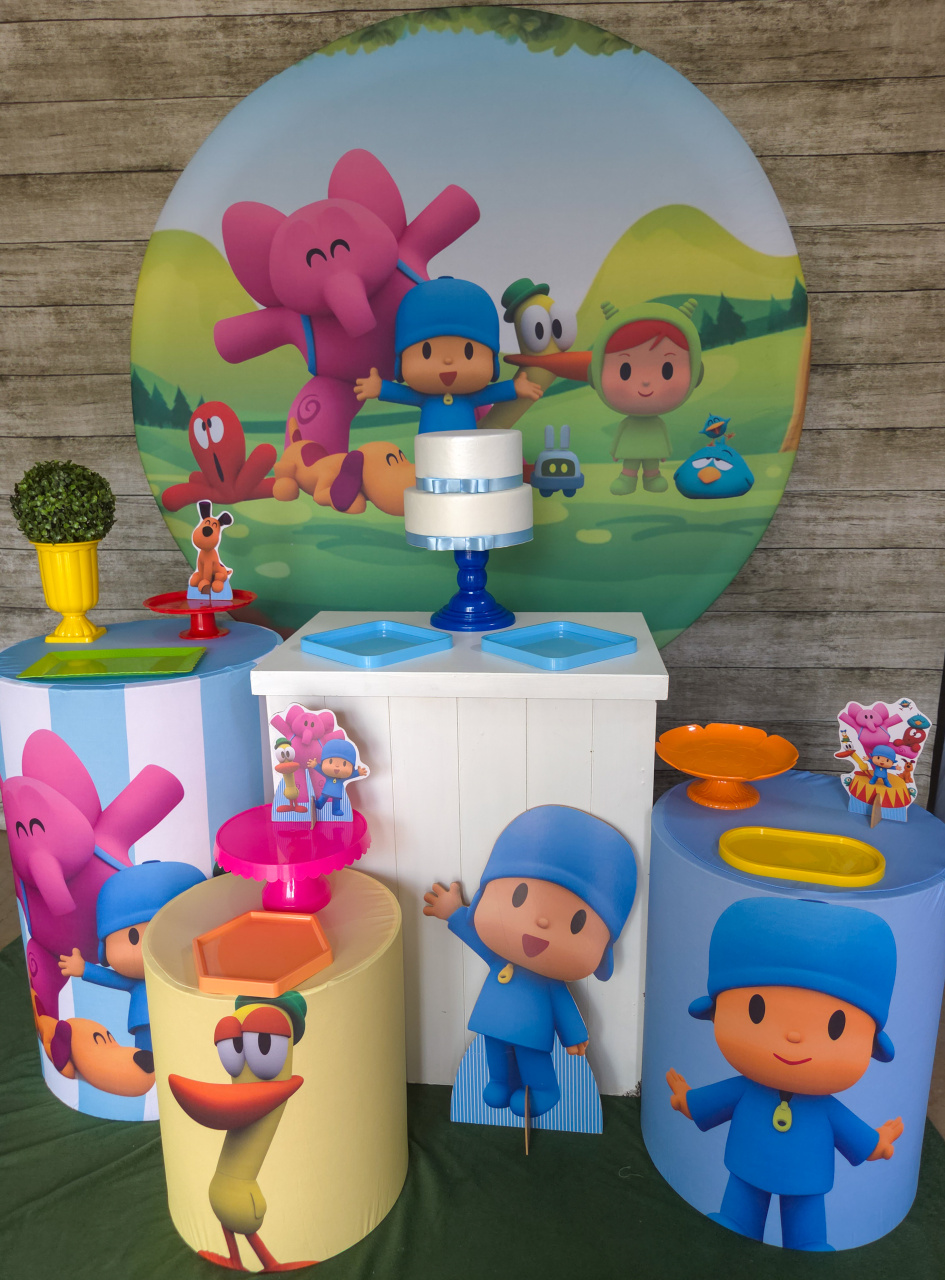 Pocoyo - Kit Prata - Anelan Artes e Decorações