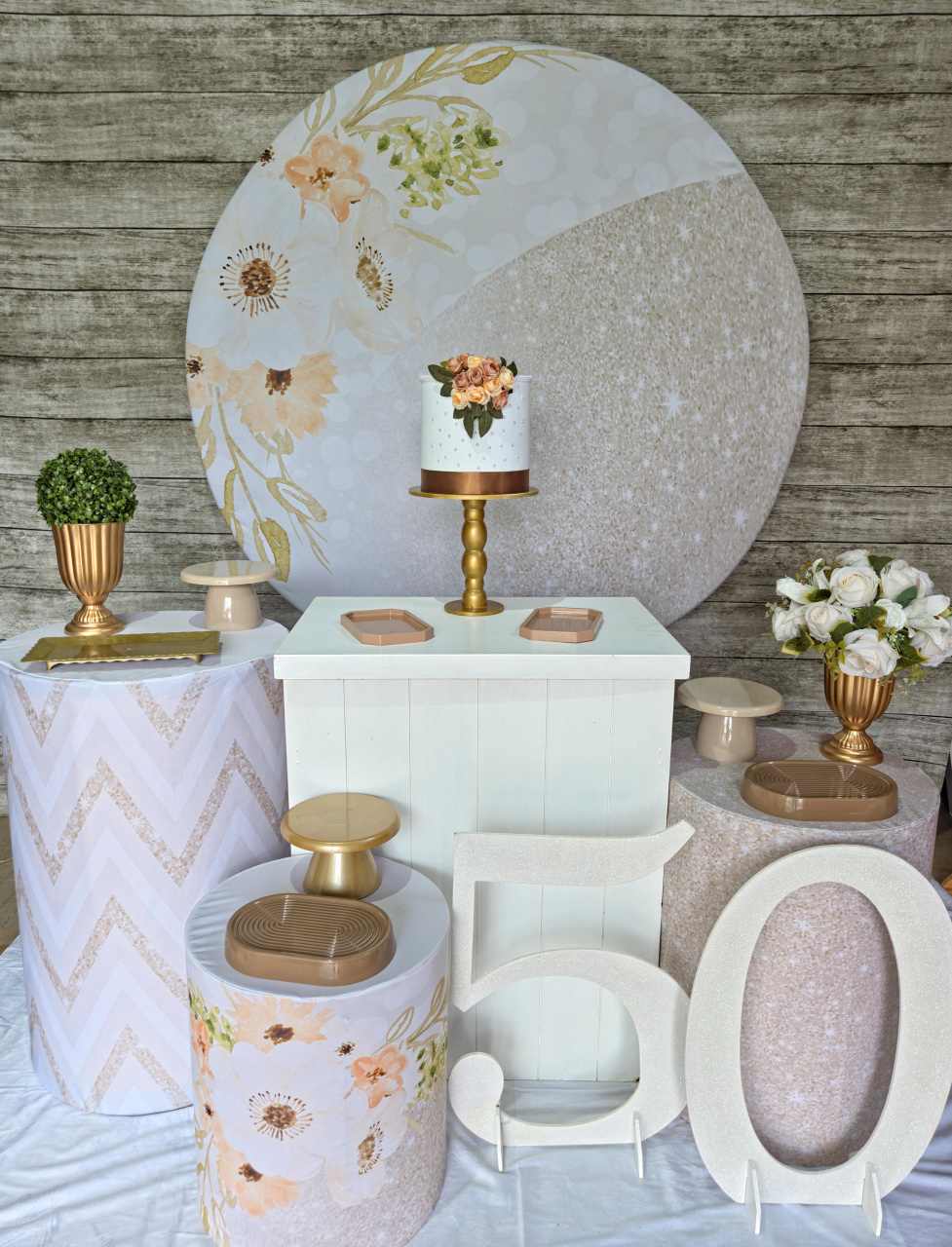 Floral Salmão - Kit Prata - Anelan Artes e Decorações