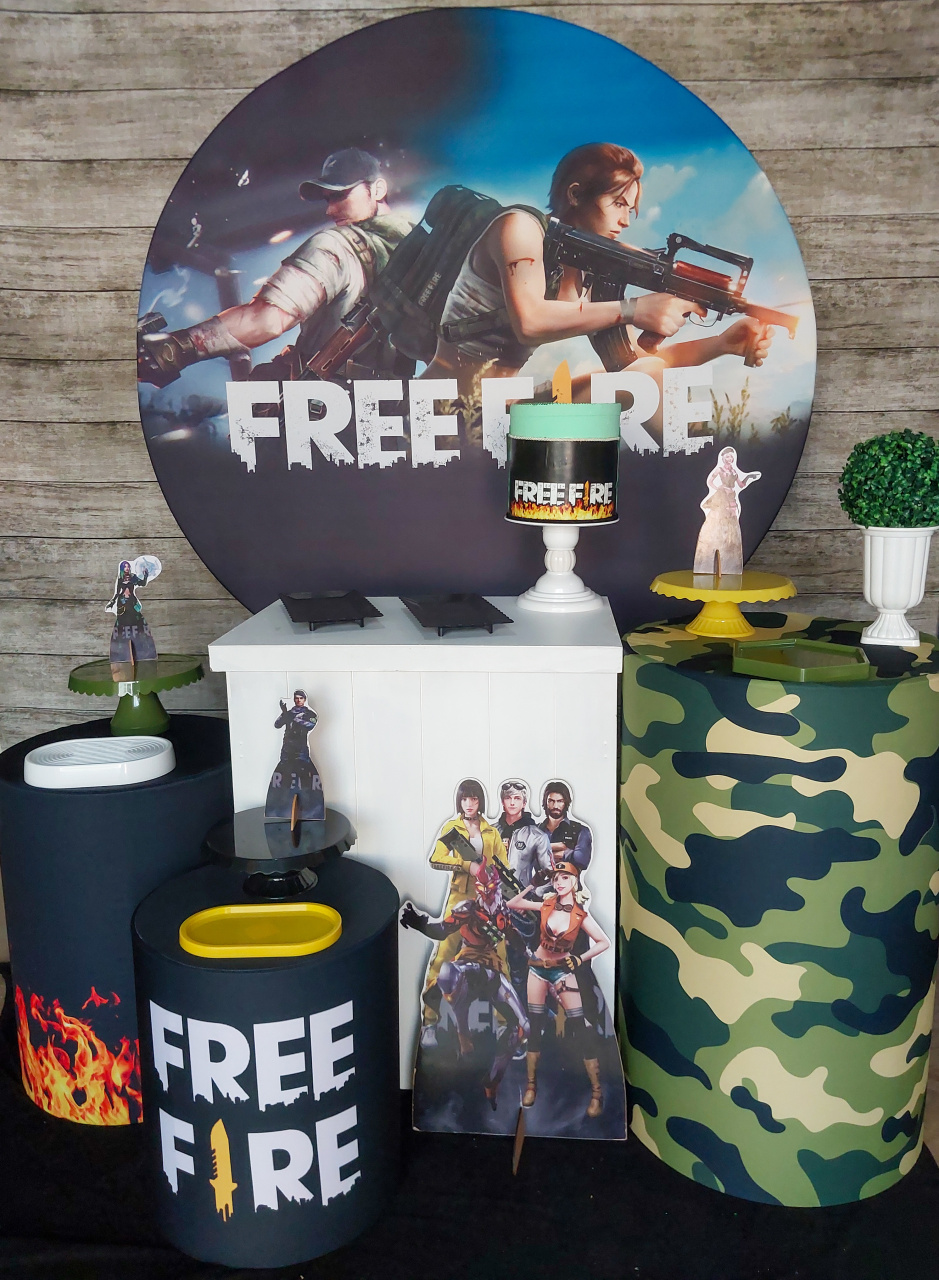 Free Fire - Kit Prata - Anelan Artes e Decorações