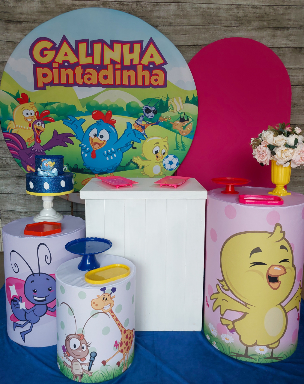 Galinha Pintadinha Rosa - Kit Ouro - Anelan Artes e Decorações