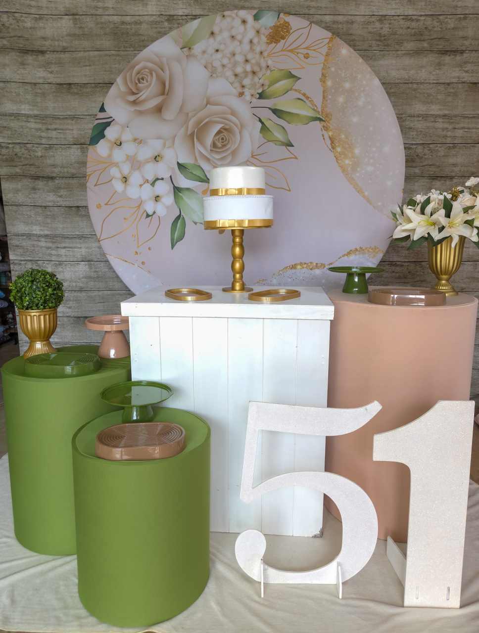 Floral Flores Brancas - Kit Prata - Anelan Artes e Decorações