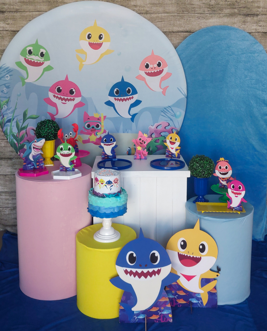 Baby Shark (Menino) - Kit Ouro - Anelan Artes e Decorações