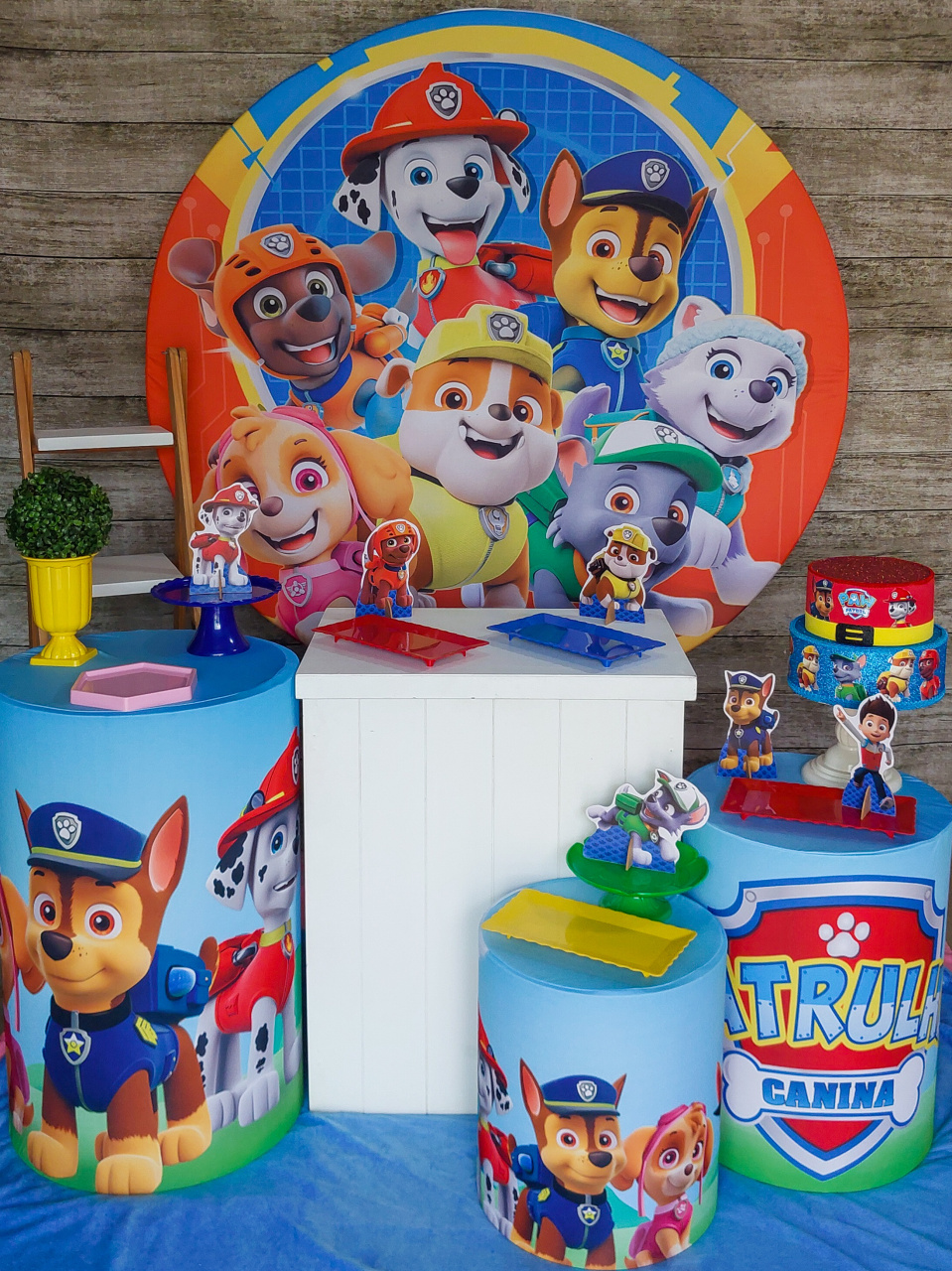 Patrulha Canina - Kit Prata - Anelan Artes e Decorações